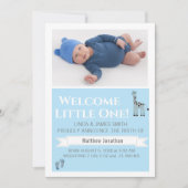 Jongens Foto geboorteaankondiging Kaart (Voorkant)