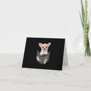 Jongens Funny Chihuahua in uw zakdoekjes Notitiekaartje