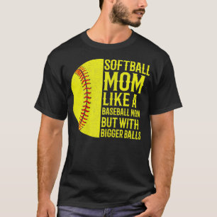 Jongens Funny softball-moeder als een honkbalmoede T-shirt