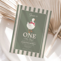 Jongens Gekke Gans Thema Verjaardag Uitnodigen