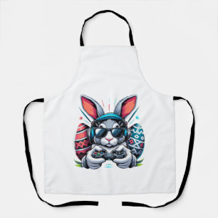 Jongens Gelukkige Pasen Dag Konijn Ei Videospel Ki Schort