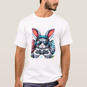 Jongens Gelukkige Pasen Dag Konijn Ei Videospel Ki T-shirt