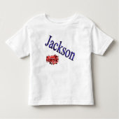 Jongens genaamd Jackson Blauwe Naam Logo, Kinder Shirts (Voorkant)