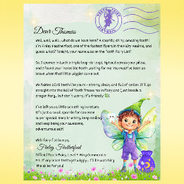 Jongens Gepersonaliseerde Fairy Letter Magical Kee