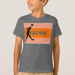 Jongens gepersonaliseerde T-shirt basketbal thema
