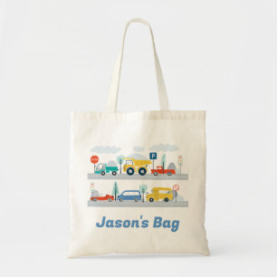 Jongens Gepersonaliseerde Transportvoertuigen Canv Tote Bag