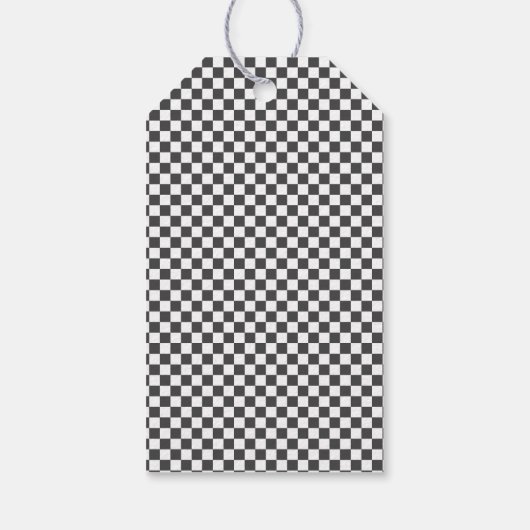 Jongens geruit skateboard Groovy Road Verjaardag Cadeaulabel (Achterkant)