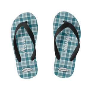 Jongens geruite flip-flops HAMbWG Kinderen Flip Fl Kinder Teenslippers