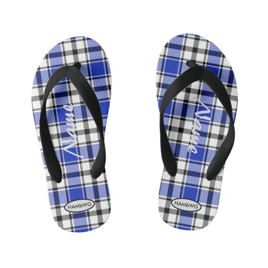 Jongens geruite slippers HAMbWG Kinderen Flip Flop (Voetbed)