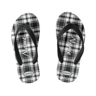 Jongens geruite teenslippers HAMbWG Kids Flip Flop