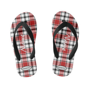 Jongens geruite teenslippers HAMbWG kids teenslipp