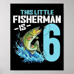 Jongens Gevist Verjaardag Shirt 6 jaar oude Boy Fi Poster