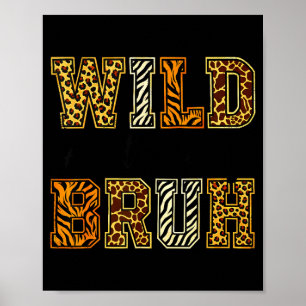 Jongens grappig wild dier over lezen bruh boek poster