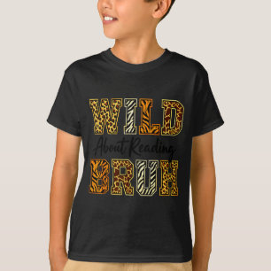 Jongens grappig wild dier over lezen bruh boek t-shirt