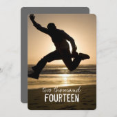 Jongens Gray White van de middelbare-schoolfotogra Kaart (Voorkant / Achterkant)