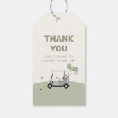 Jongens 'Green Hole-in-One Golf 1e verjaardag Cadeaulabel (Achterkant)