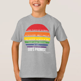Jongen's grijze T-Shirt regenboogcirkel