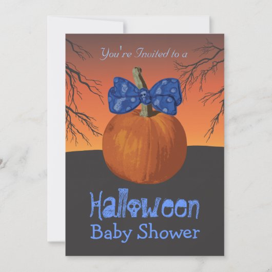 Jongens Halloween Baby Shower Invitations Kaart (Voorkant)