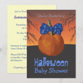 Jongens Halloween Baby Shower Invitations Kaart (Voorkant / Achterkant)