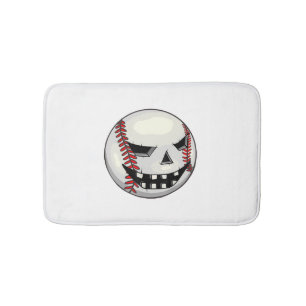 Jongens Halloween Jack O lantaarn honkbalspeler Badmat