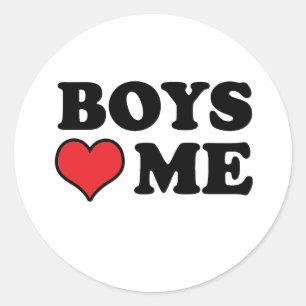 JONGENS HEBBEN VAN ME GEHOUDEN RONDE STICKER