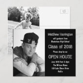 Jongens High School Afstuderen Foto-uitnodigingen Uitnodiging Briefkaart (Voorkant / Achterkant)