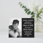 Jongens High School Afstuderen Foto-uitnodigingen Uitnodiging Briefkaart (Staand voorkant)