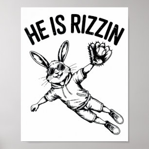 Jongens Hij Is Opgewekt Konijn Gezicht Zonnebril B Poster