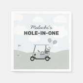 Jongens 'Hole-in-One Golf 1e verjaardag welkomstbo Servet (Voorkant)