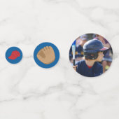 Jongens honkbal thema verjaardag confetti (Achterkanten)