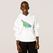 Jongens Hoodie (wit) - Oak Treehopper (Voorkant volledig)