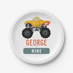 Jongens Hot Truck Kids Verjaardag Papieren Bordje