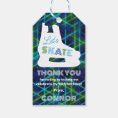 Jongens Ice Hockey Skateday Neon Cadeaulabel (Voorkant)