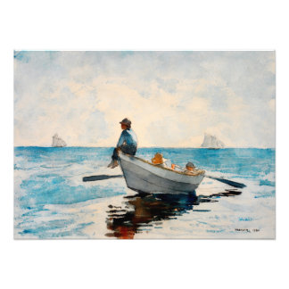 Jongens in een Dory door Winslow Homer Foto Afdruk