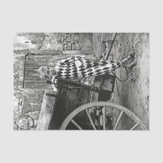  jongens in Harlequin Suit Tissue Paper Tissuepapier (Voorkant)