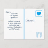 Jongen's Jungle of Dierentuin Dieren Thema Baby Sh Uitnodiging Briefkaart (Achterkant)