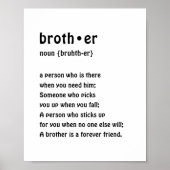 Jongens kamer muur kunst broer definitie poster (Voorkant)