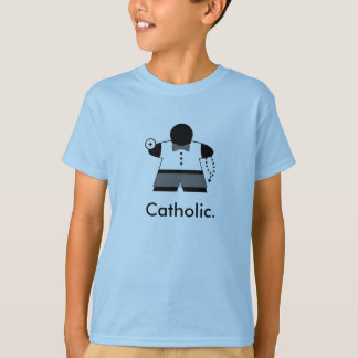 Jongen's katholieke Eerste Communie Meeple t shirt