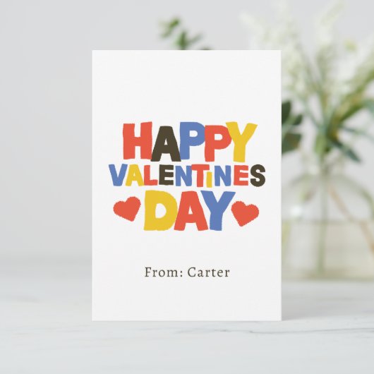 Jongens Kinder Schattigee Eenvoudige School Valent (Staand voorkant)