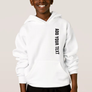 Jongens Kinder White Hoodie Pullover Sweatshirt