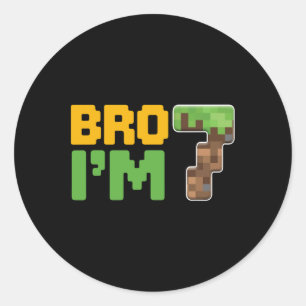 Jongens Kinderen 7e Verjaardag Jongen Broer Ik ben Ronde Sticker