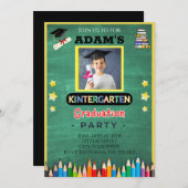 Jongens Kleuterschool Afstuderen Fotouitnodiging Kaart (Voorkant / Achterkant)