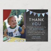 Jongens krijt verjaardag dank je kaart