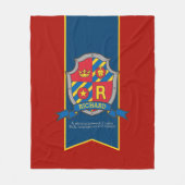 Jongens letter R naam betekent Richard leeuw ridde Fleece Deken (Voorkant)