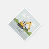 Jongens Leuke Digger Kinderen Verjaardag Servet (Hoek)