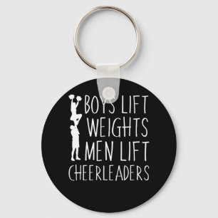 Jongens Lift Weight Mannen Lift Cheerleaders Sleutelhanger