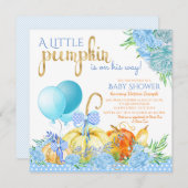 Jongens Little Pumpkin Baby Shower Uitnodigingen (Voorkant / Achterkant)