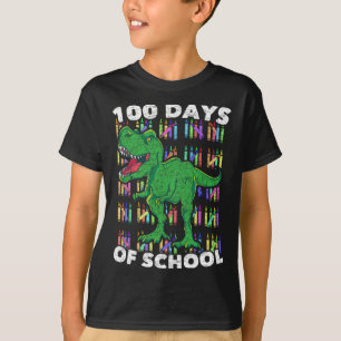 Jongens Meisjes Kinder Student T Rex 100 dagen van T-shirt