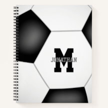 jongens meisjes monogram voetbal spiraal