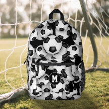 Jongens meisjes monogram voetballen patroon